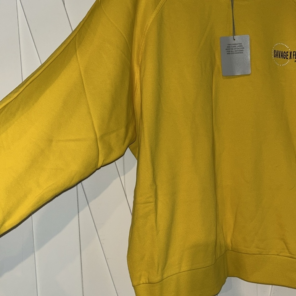 Savage x Fenty Essential Terry Scope Logo Raglan Sweatshirt - Picture 9 of 10